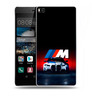 Пластиковый чехол на Huawei P8 с принтом БМВ BMW