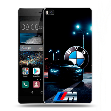 Пластиковый чехол на Huawei P8 с принтом БМВ BMW