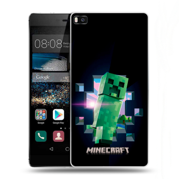 Пластиковый чехол на Huawei P8 с принтом Майнкрафт Minecraft Пластиковый чехол на Huawei P8 с принтом Майнкрафт Minecraft