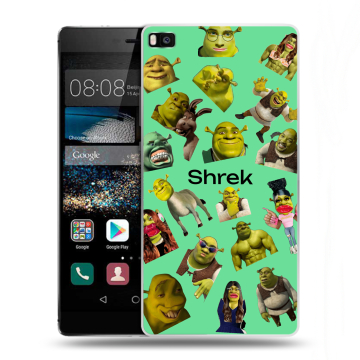 Пластиковый чехол на Huawei P8 с принтом Шрек Shrek Пластиковый чехол на Huawei P8 с принтом Шрек Shrek