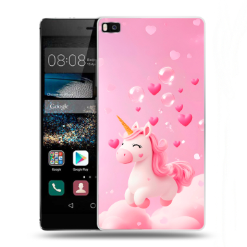 Пластиковый чехол на Huawei P8 с принтом Единорог Пластиковый чехол на Huawei P8 с принтом Единорог
