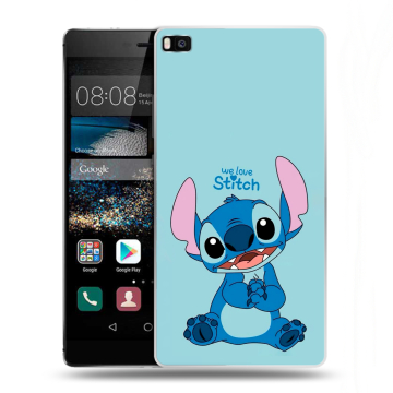 Пластиковый чехол на Huawei P8 с принтом Лило и Стич Пластиковый чехол на Huawei P8 с принтом Лило и Стич