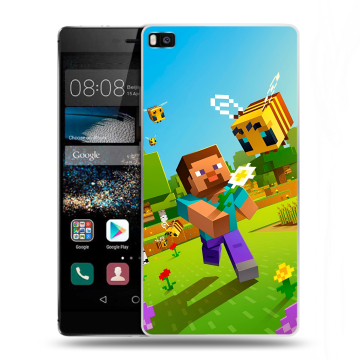Пластиковый чехол на Huawei P8 с принтом Майнкрафт Minecraft Пластиковый чехол на Huawei P8 с принтом Майнкрафт Minecraft