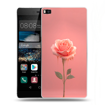 Пластиковый чехол на Huawei P8 с принтом Розовая роза Пластиковый чехол на Huawei P8 с принтом Розовая роза
