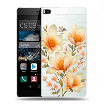 Пластиковый чехол на Huawei P8 с принтом Цветы Пластиковый чехол на Huawei P8 с принтом Цветы
