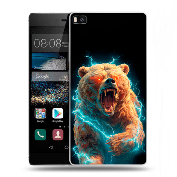 Пластиковый чехол на Huawei P8 с принтом Медведь Пластиковый чехол на Huawei P8 с принтом Медведь