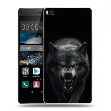 Пластиковый чехол на Huawei P8 с принтом Волк Пластиковый чехол на Huawei P8 с принтом Волк