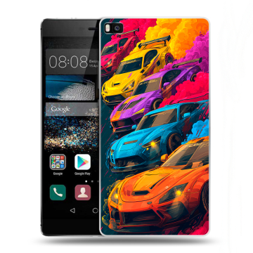 Пластиковый чехол на Huawei P8 с принтом Тачки Пластиковый чехол на Huawei P8 с принтом Тачки