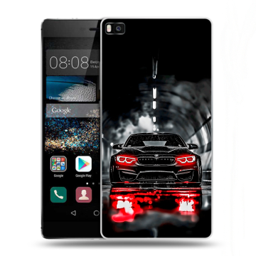 Пластиковый чехол на Huawei P8 с принтом BMW БМВ