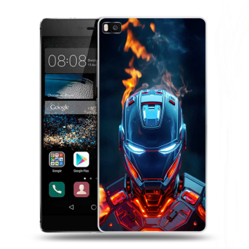 Пластиковый чехол на Huawei P8 с принтом IronMan Железный человек