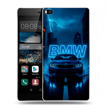 Пластиковый чехол на Huawei P8 с принтом BMW БМВ Пластиковый чехол на Huawei P8 с принтом BMW БМВ
