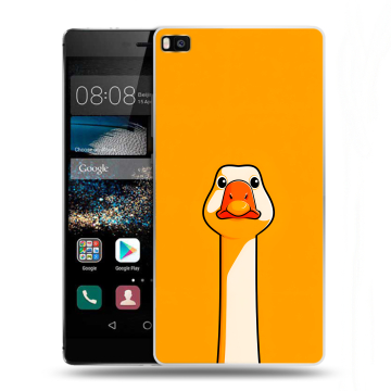 Пластиковый чехол на Huawei P8 с принтом Смешная утка Пластиковый чехол на Huawei P8 с принтом Смешная утка