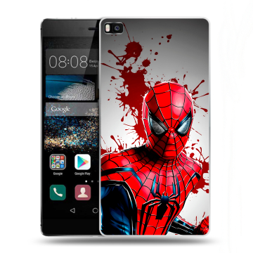 Пластиковый чехол на Huawei P8 с принтом Spiderman Человек паук Пластиковый чехол на Huawei P8 с принтом Spiderman Человек паук