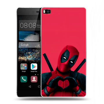 Пластиковый чехол на Huawei P8 с принтом Дедпул Deadpool