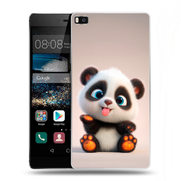 Пластиковый чехол на Huawei P8 с принтом милая панда Пластиковый чехол на Huawei P8 с принтом милая панда