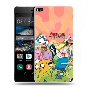 Пластиковый чехол на Huawei P8 с принтом Adventure time Время приключений Пластиковый чехол на Huawei P8 с принтом Adventure time Время приключений