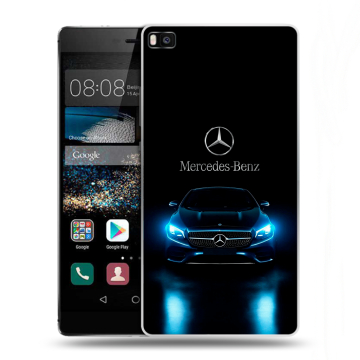Пластиковый чехол на Huawei P8 с принтом Mercedes Мерседес Пластиковый чехол на Huawei P8 с принтом Mercedes Мерседес