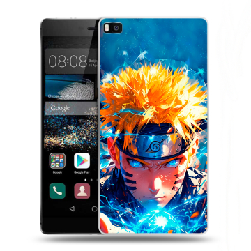 Пластиковый чехол на Huawei P8 с принтом Аниме Наруто Naruto