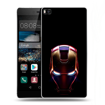 Пластиковый чехол на Huawei P8 с принтом IronMan Железный человек Пластиковый чехол на Huawei P8 с принтом IronMan Железный человек
