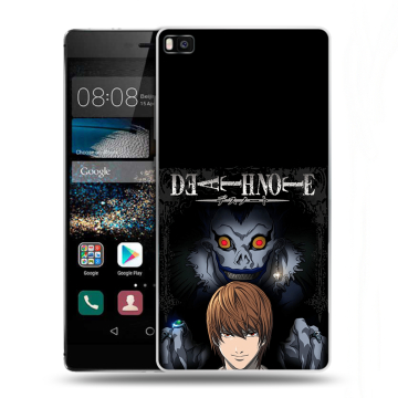 Пластиковый чехол на Huawei P8 с принтом Death note Тетрадь смерти Пластиковый чехол на Huawei P8 с принтом Death note Тетрадь смерти