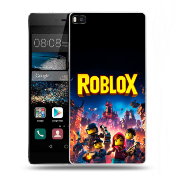 Пластиковый чехол на Huawei P8 с принтом Roblox Роблокс Пластиковый чехол на Huawei P8 с принтом Roblox Роблокс