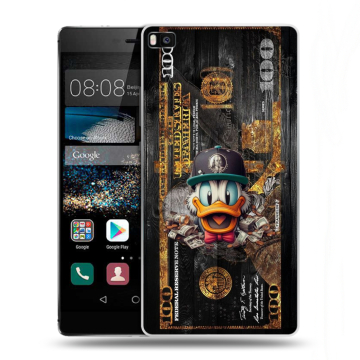Пластиковый чехол на Huawei P8 с принтом Дональд Дак Доллар Пластиковый чехол на Huawei P8 с принтом Дональд Дак Доллар