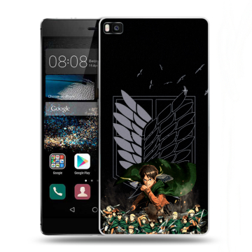 Пластиковый чехол на Huawei P8 с принтом Атака титанов Пластиковый чехол на Huawei P8 с принтом Атака титанов