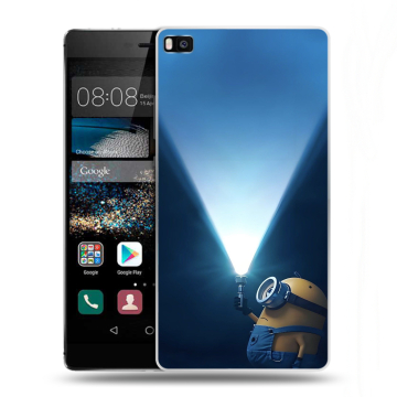 Пластиковый чехол на Huawei P8 с принтом Миньоны Пластиковый чехол на Huawei P8 с принтом Миньоны