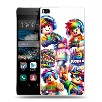 Пластиковый чехол на Huawei P8 с принтом Roblox Роблокс Пластиковый чехол на Huawei P8 с принтом Roblox Роблокс