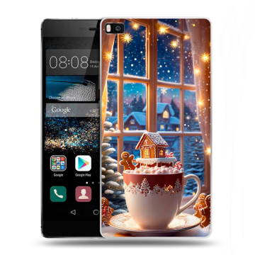 Пластиковый чехол на Huawei P8 с принтом Новый год Пластиковый чехол на Huawei P8 с принтом Новый год