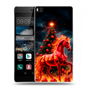 Пластиковый чехол на Huawei P8 с принтом Новый год Пластиковый чехол на Huawei P8 с принтом Новый год