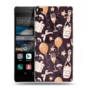Пластиковый чехол на Huawei P8 с принтом Новый год Пластиковый чехол на Huawei P8 с принтом Новый год