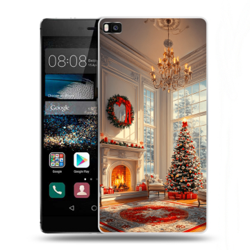 Пластиковый чехол на Huawei P8 с принтом Новый год Пластиковый чехол на Huawei P8 с принтом Новый год