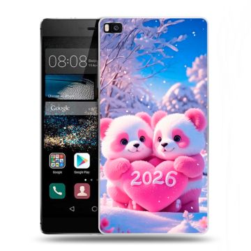 Пластиковый чехол на Huawei P8 с принтом Новый год Пластиковый чехол на Huawei P8 с принтом Новый год