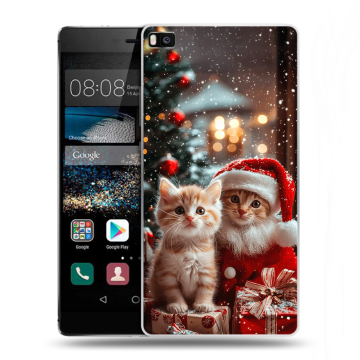 Пластиковый чехол на Huawei P8 с принтом Новый год Пластиковый чехол на Huawei P8 с принтом Новый год