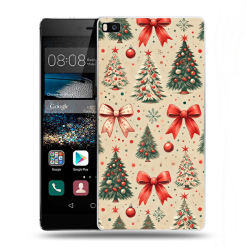 Пластиковый чехол на Huawei P8 с принтом Новый год Пластиковый чехол на Huawei P8 с принтом Новый год