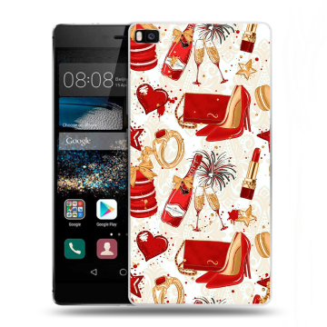 Пластиковый чехол на Huawei P8 с принтом Новый год Пластиковый чехол на Huawei P8 с принтом Новый год
