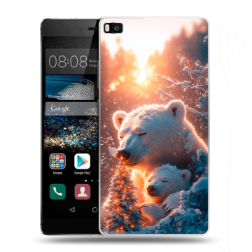 Пластиковый чехол на Huawei P8 с принтом Новый год Пластиковый чехол на Huawei P8 с принтом Новый год