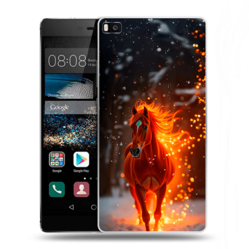 Пластиковый чехол на Huawei P8 с принтом Новый год Пластиковый чехол на Huawei P8 с принтом Новый год