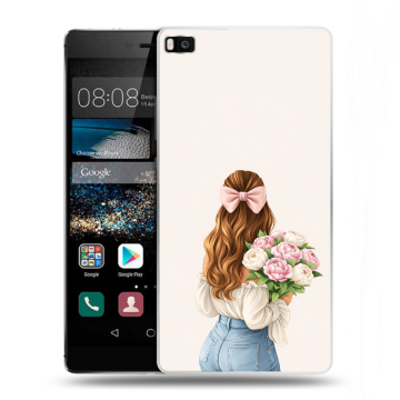 Пластиковый чехол на Huawei P8 с принтом женский Пластиковый чехол на Huawei P8 с принтом женский