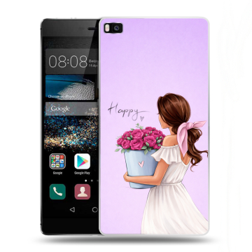 Пластиковый чехол на Huawei P8 с принтом женский Пластиковый чехол на Huawei P8 с принтом женский