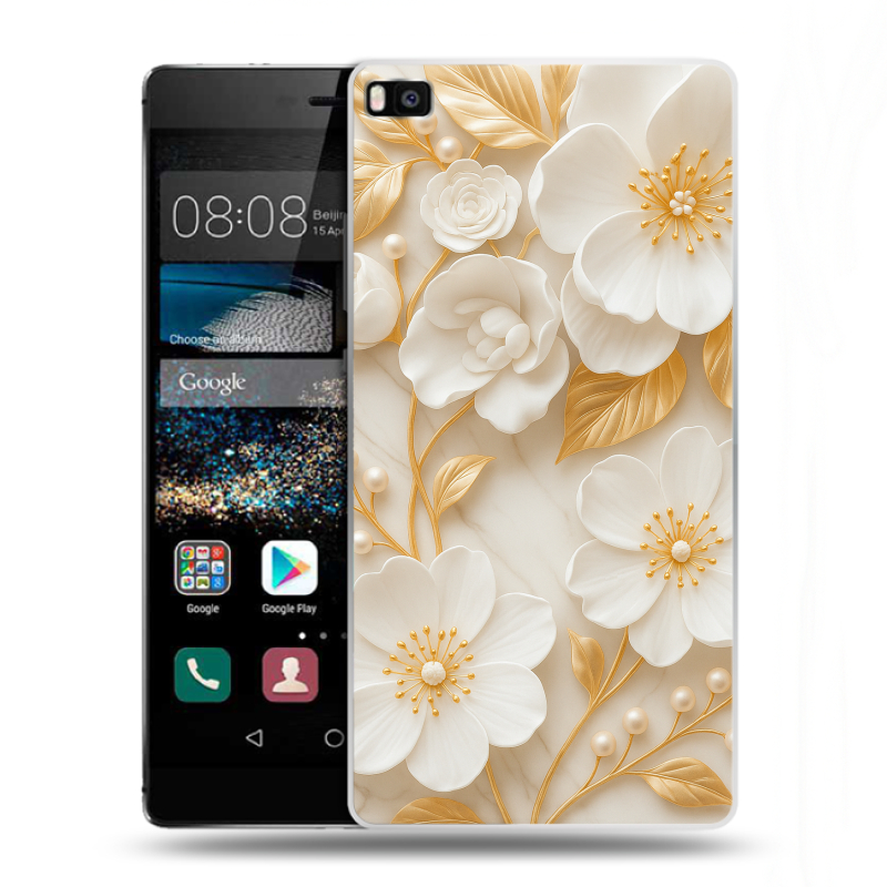Пластиковый чехол на Huawei P8 с принтом Цветы Пластиковый чехол на Huawei P8 с принтом Цветы