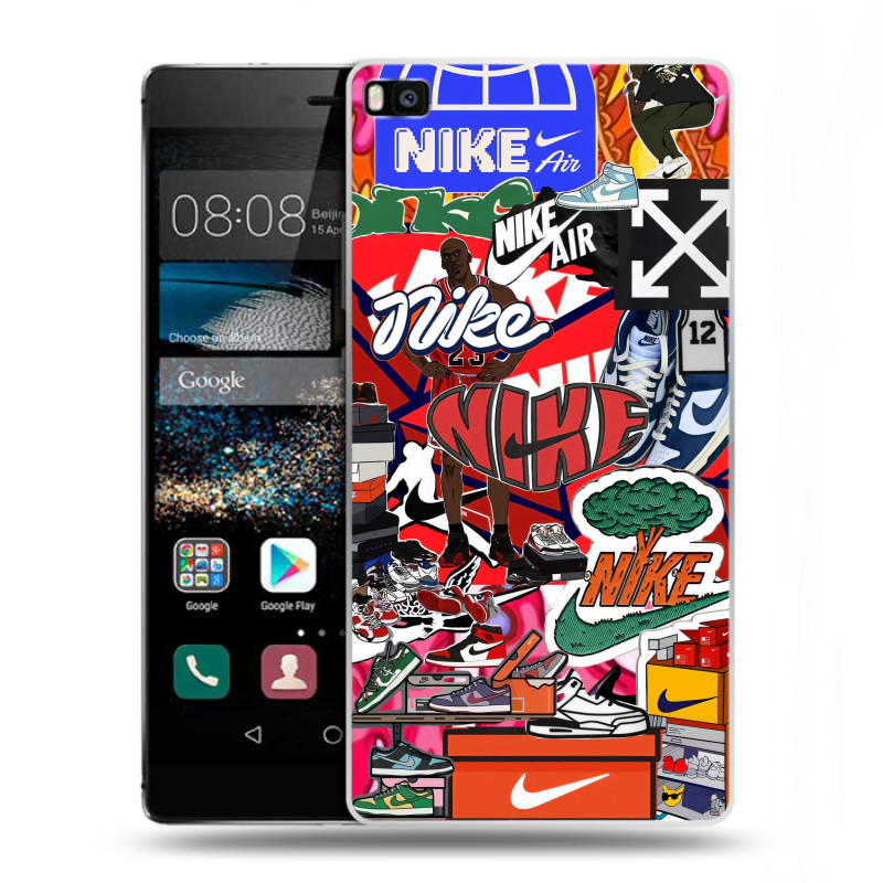 Пластиковый чехол на Huawei P8 с принтом Найк Nike яркий Пластиковый чехол на Huawei P8 с принтом Найк Nike яркий