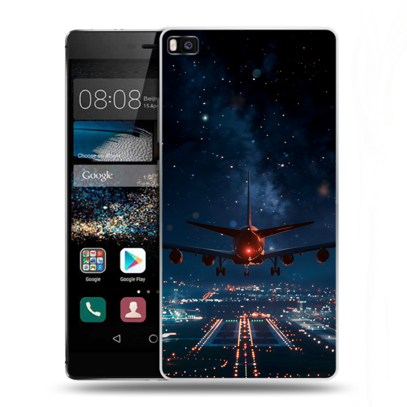 Пластиковый чехол на Huawei P8 с принтом самолет Пластиковый чехол на Huawei P8 с принтом самолет
