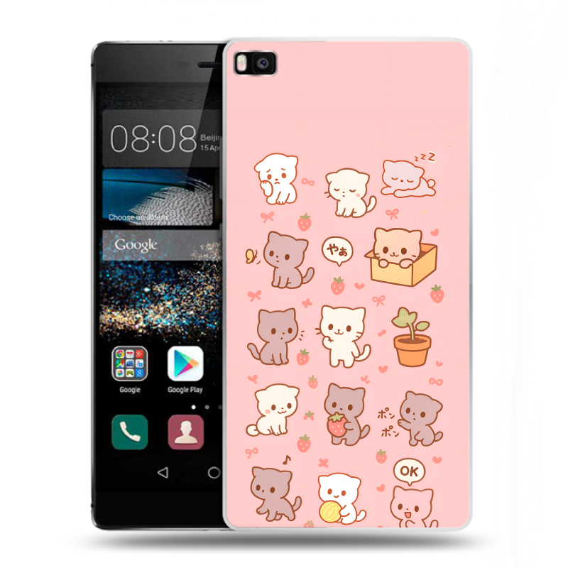 Пластиковый чехол на Huawei P8 с принтом Hello Kitty Хелоу Кити Пластиковый чехол на Huawei P8 с принтом Hello Kitty Хелоу Кити