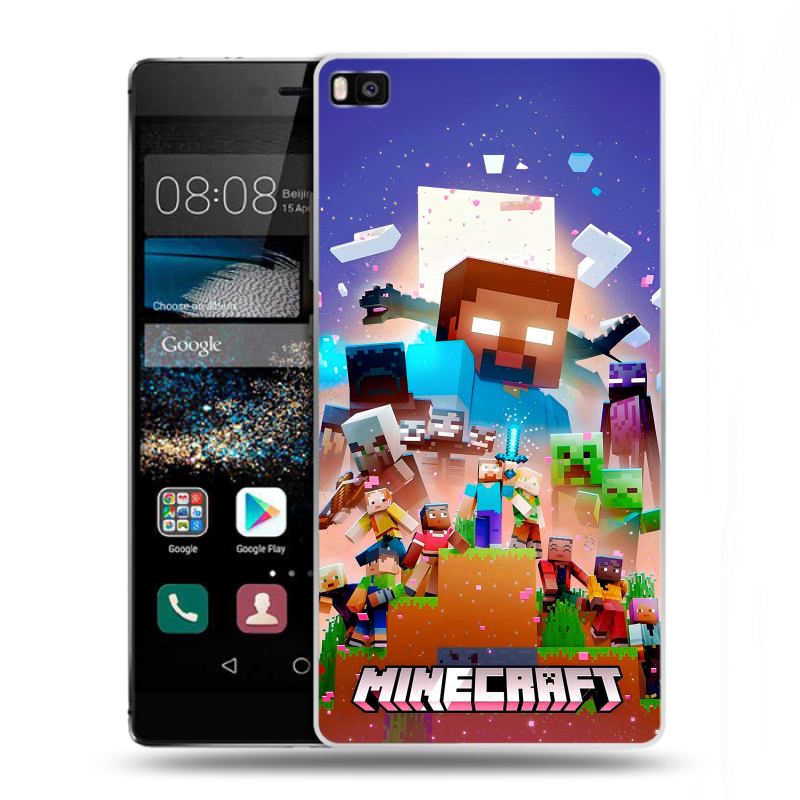 Пластиковый чехол на Huawei P8 с принтом Майнкрафт Minecraft Пластиковый чехол на Huawei P8 с принтом Майнкрафт Minecraft