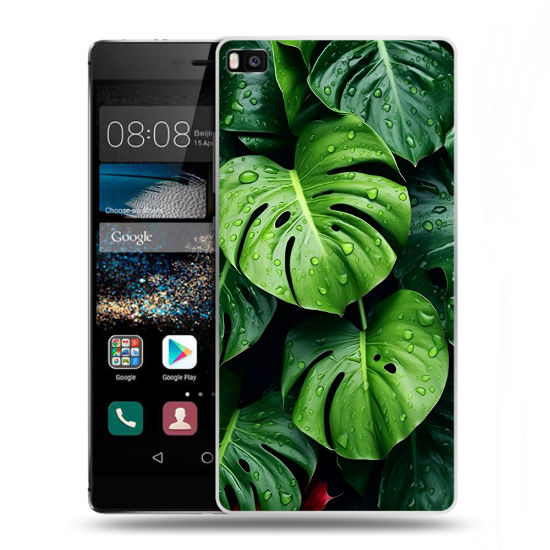 Пластиковый чехол на Huawei P8 с принтом Листья Пластиковый чехол на Huawei P8 с принтом Листья