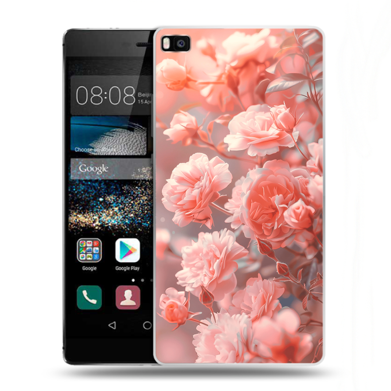 Пластиковый чехол на Huawei P8 с принтом Розы цветы Пластиковый чехол на Huawei P8 с принтом Розы цветы
