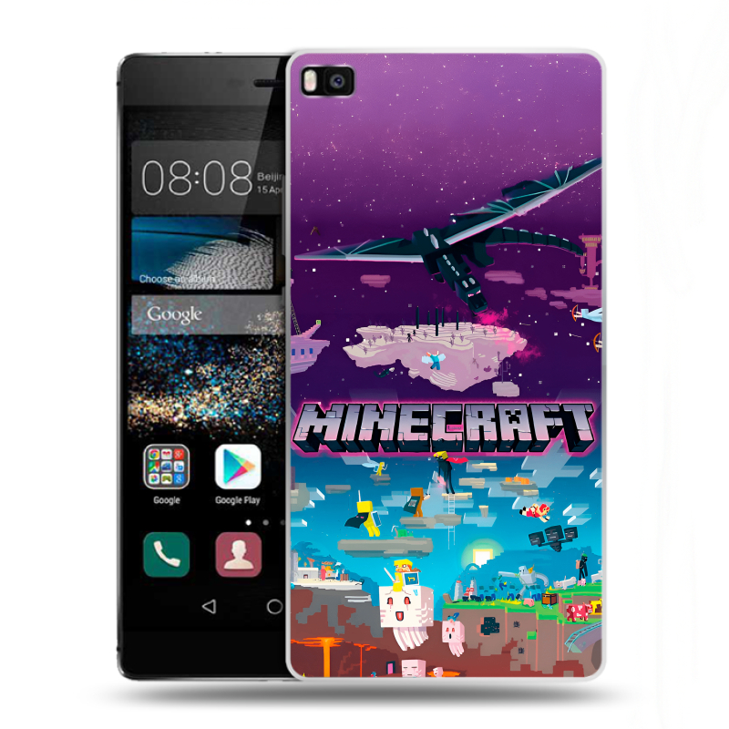 Пластиковый чехол на Huawei P8 с принтом Майнкрафт Minecraft Пластиковый чехол на Huawei P8 с принтом Майнкрафт Minecraft
