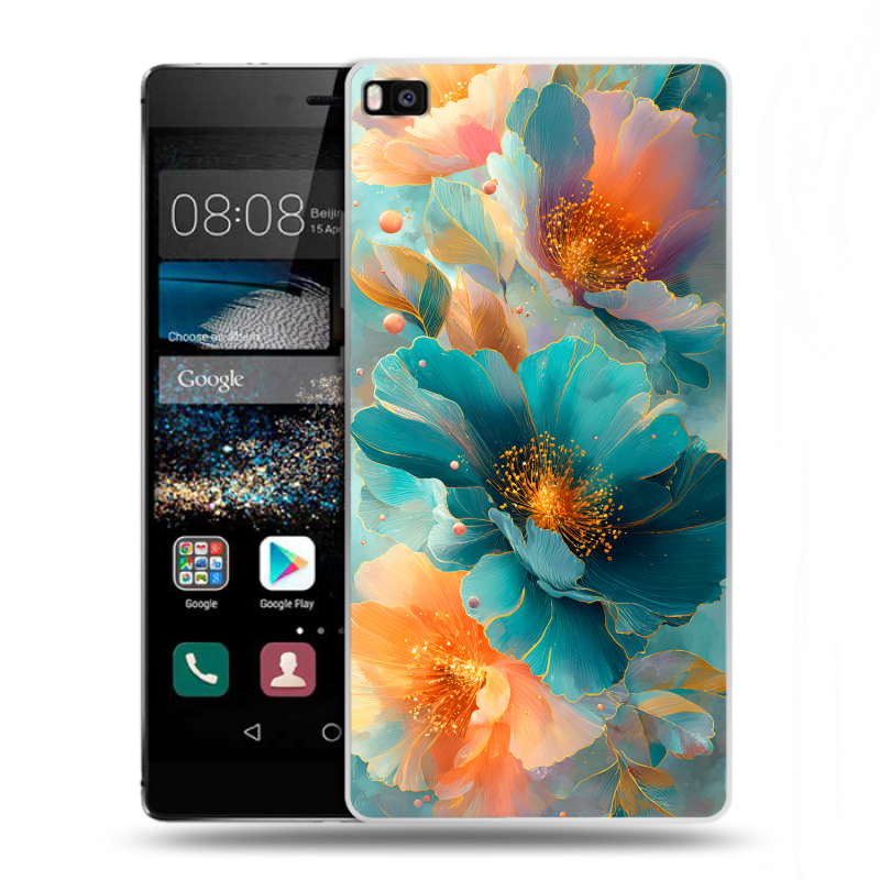 Пластиковый чехол на Huawei P8 с принтом Цветы Пластиковый чехол на Huawei P8 с принтом Цветы